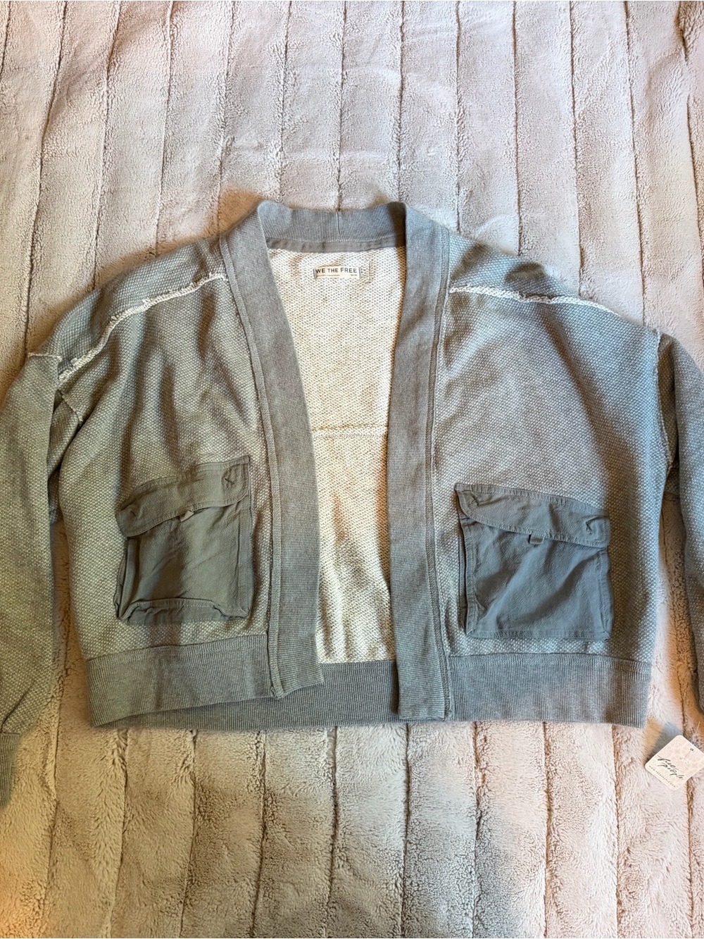 🥳 *SALE* Free People We The Free Lou Day Cardi, Heather Grey, Size Medium